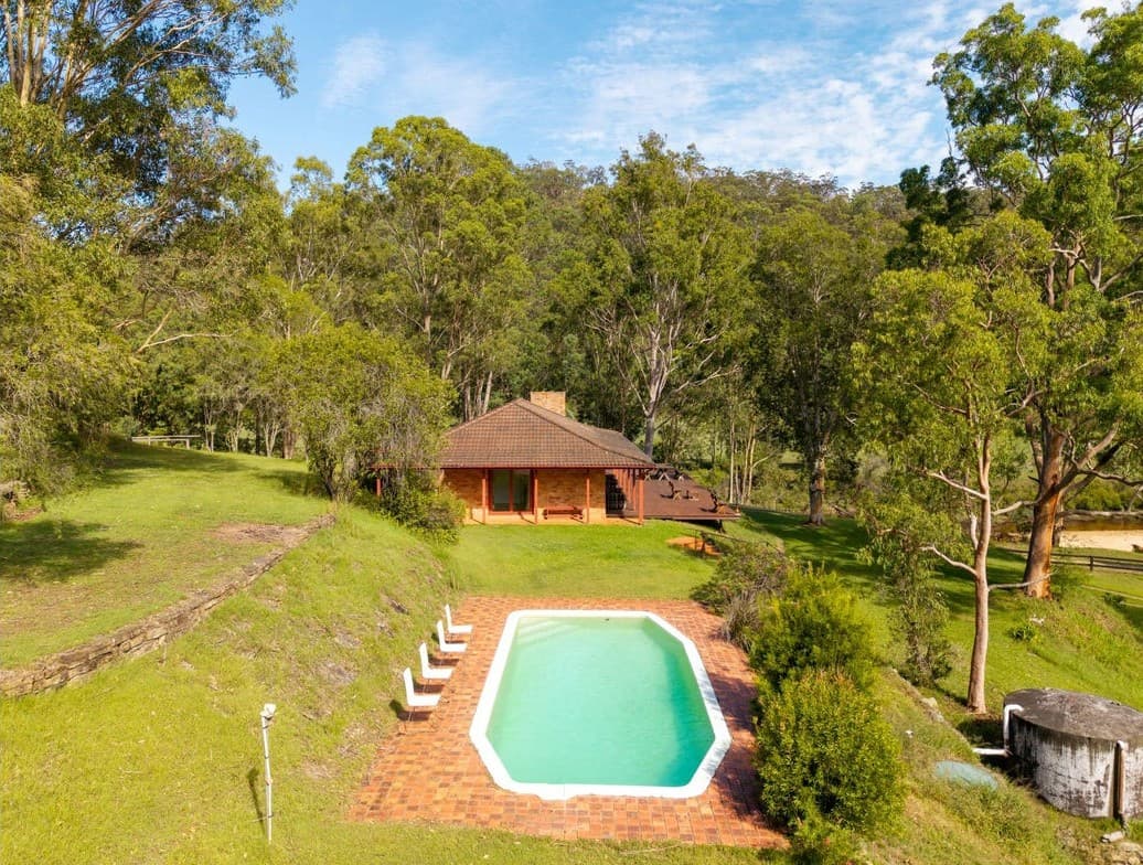 Aerial of the homestead pool
