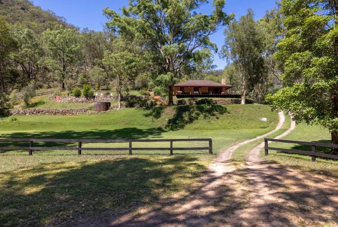 The homestead across the front paddock
